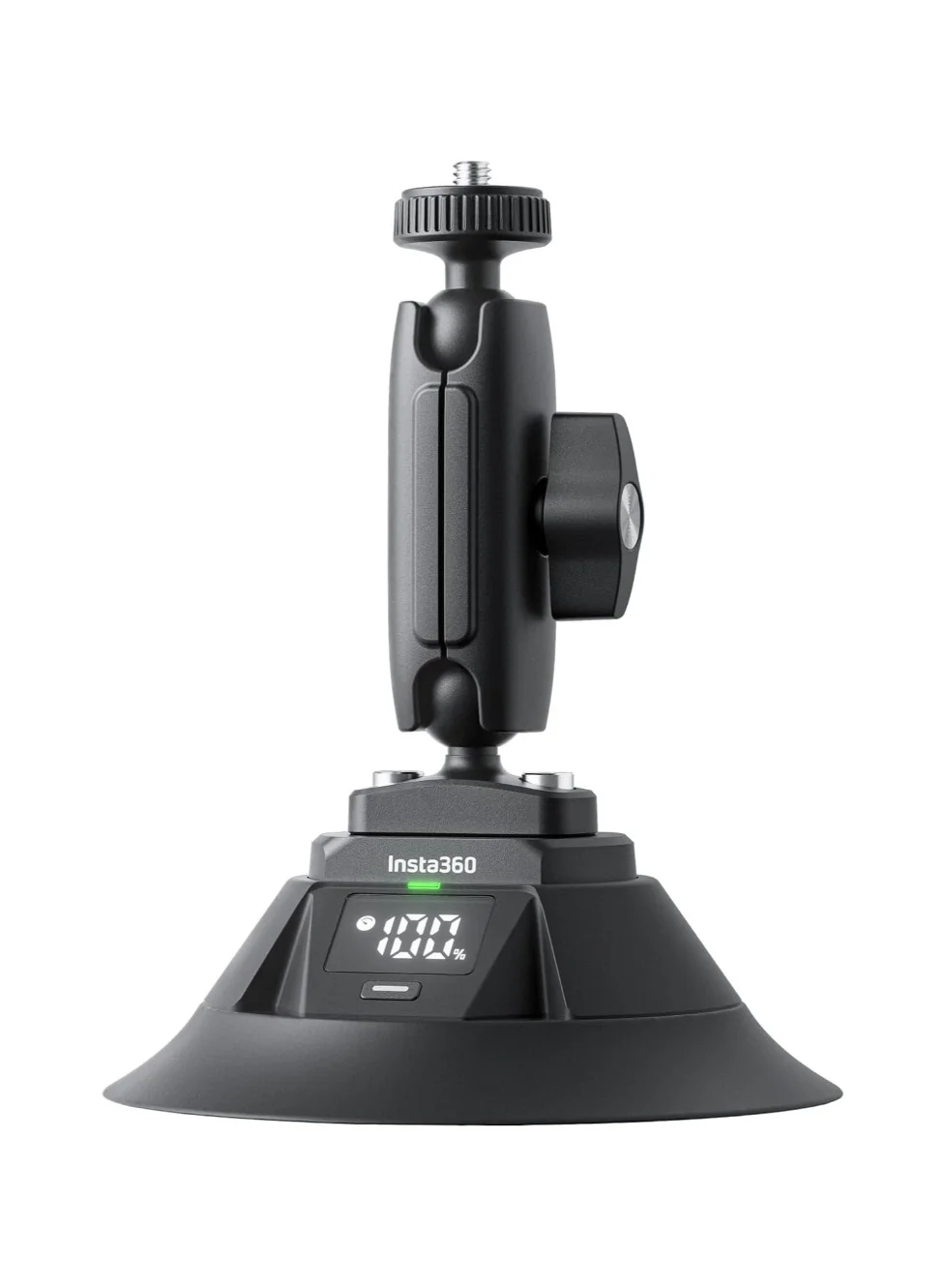 Premium Electric Suction Cup Mount for Action Cameras, Adjustable Double Ball Head Car Mount for Off-Road Photography (Black, 1 Unit) mkb5v