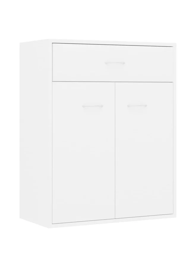 VidaXL Modern Sideboard Storage Cabinet (White, 60x30x75 cm) Premium Engineered Wood Furniture for Living Room 8d76k