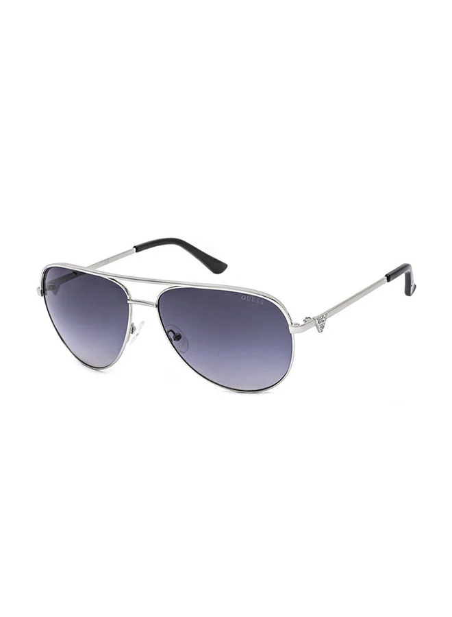 Premium Aviator Sunglasses for Unisex, Shiny Light Nickeltin Frame with UV Protection Smoked Lenses (XL Fit) zp44m