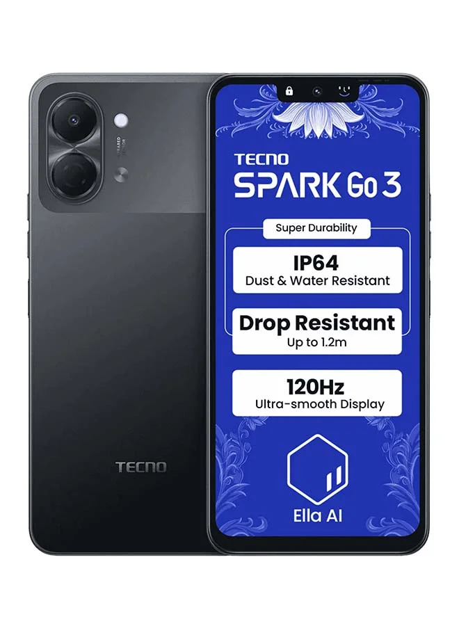 Premium 4G Smartphone 128GB Storage 4GB RAM Dual SIM 6.75-inch Display Ink Black (128GB) aogy6