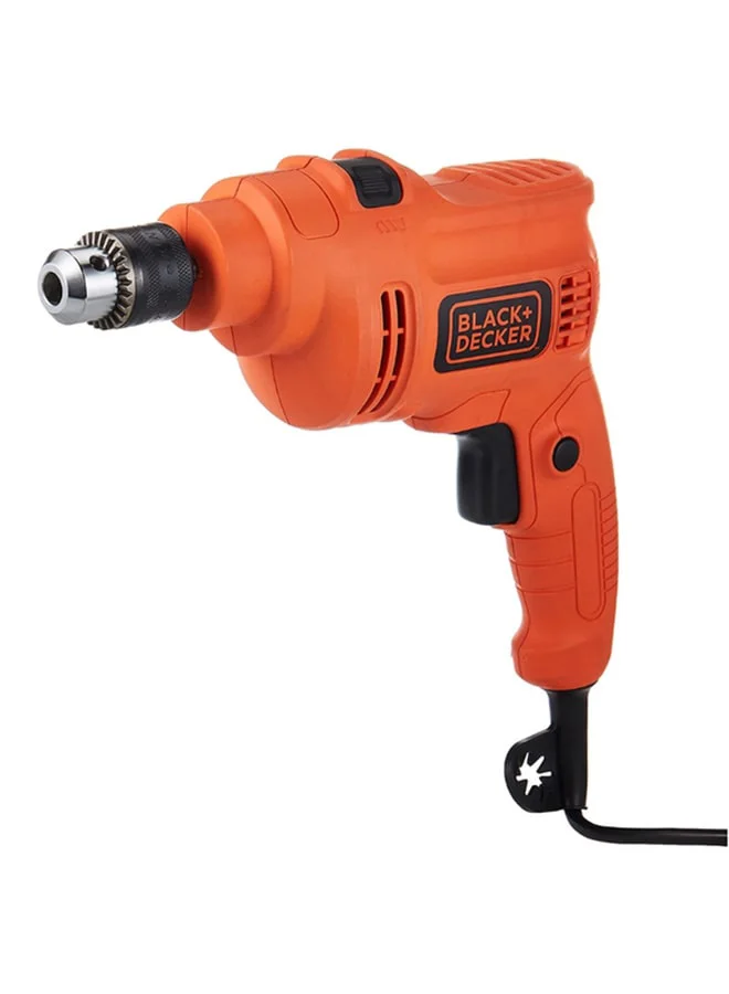 Premium 550W Corded Hammer Drill 10mm Chuck for Metal Concrete and Wood Drilling (Orange, 550W) sz7s8