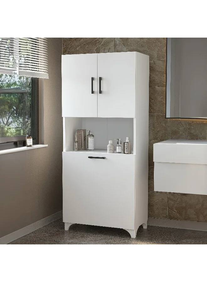 Home Box Fargo 2-Door Bathroom Cabinet (White, 60 x 30 x 60 cm) bv5v0