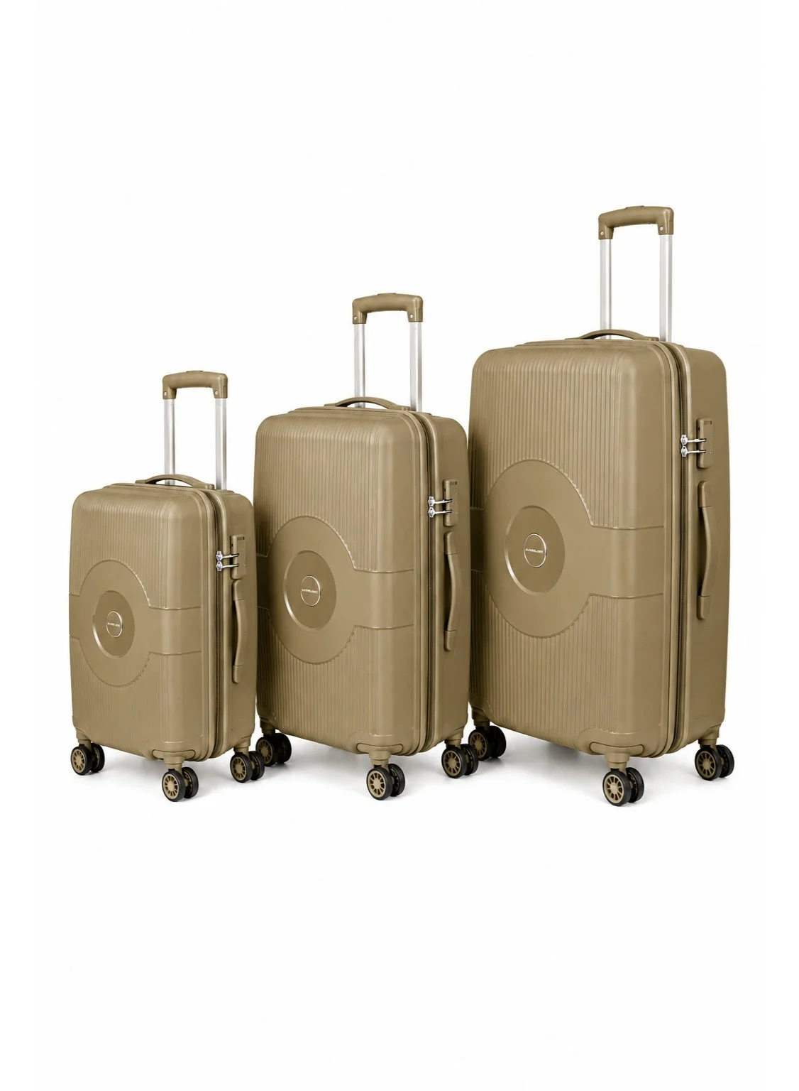 Premium Hard Shell Spinner Luggage Set (3-Piece, Military Olive, 55cm + 68cm + 79cm) 96mtv