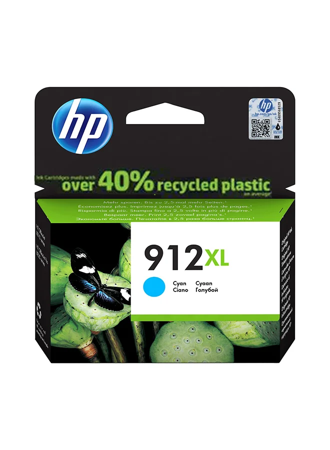 Premium High Yield Cyan Ink Cartridge (912XL, 1 Pack) 4unu9
