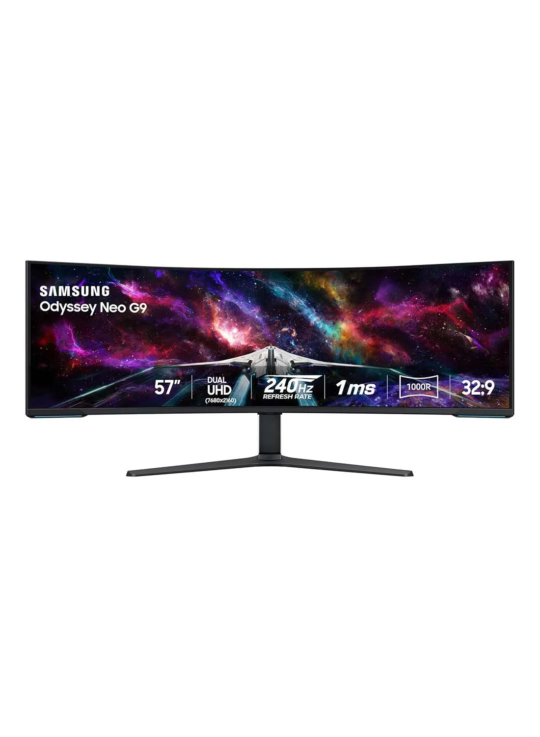 Ultra-HD 57-inch Dual UHD Curved Gaming Monitor, 240Hz Refresh Rate, 1ms Response, Quantum Mini-LED, 32:9 Super Ultra-Wide Display (White, 145 cm) eu2jo