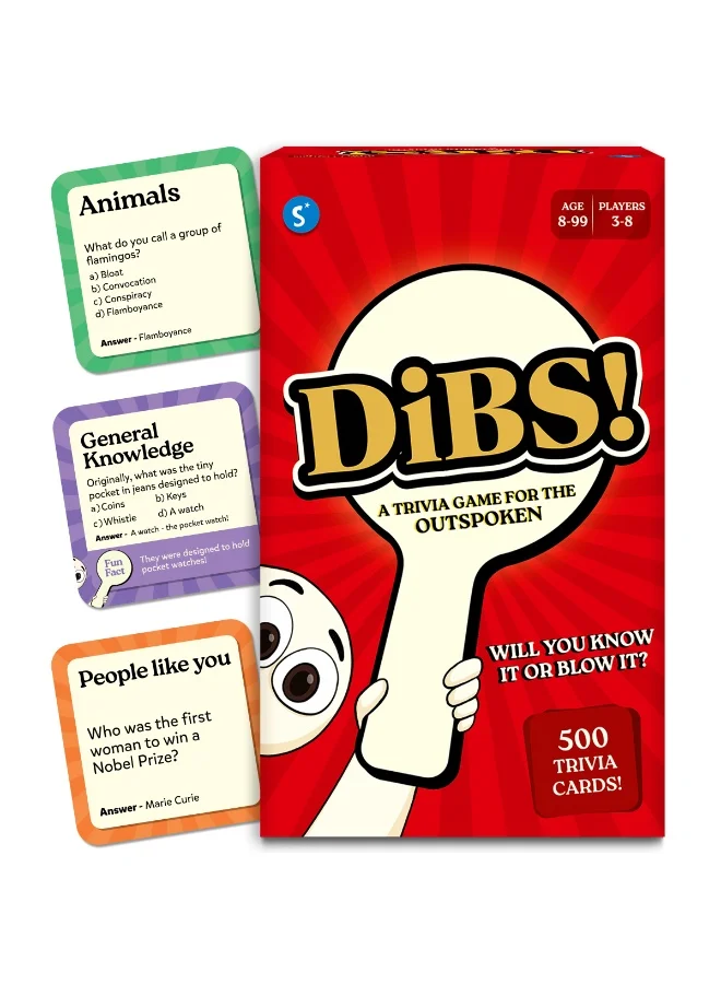 Skillmatics DIBS Card Game Fast-Paced Trivia Activity for Family and Parties (10 Categories) d0bgv