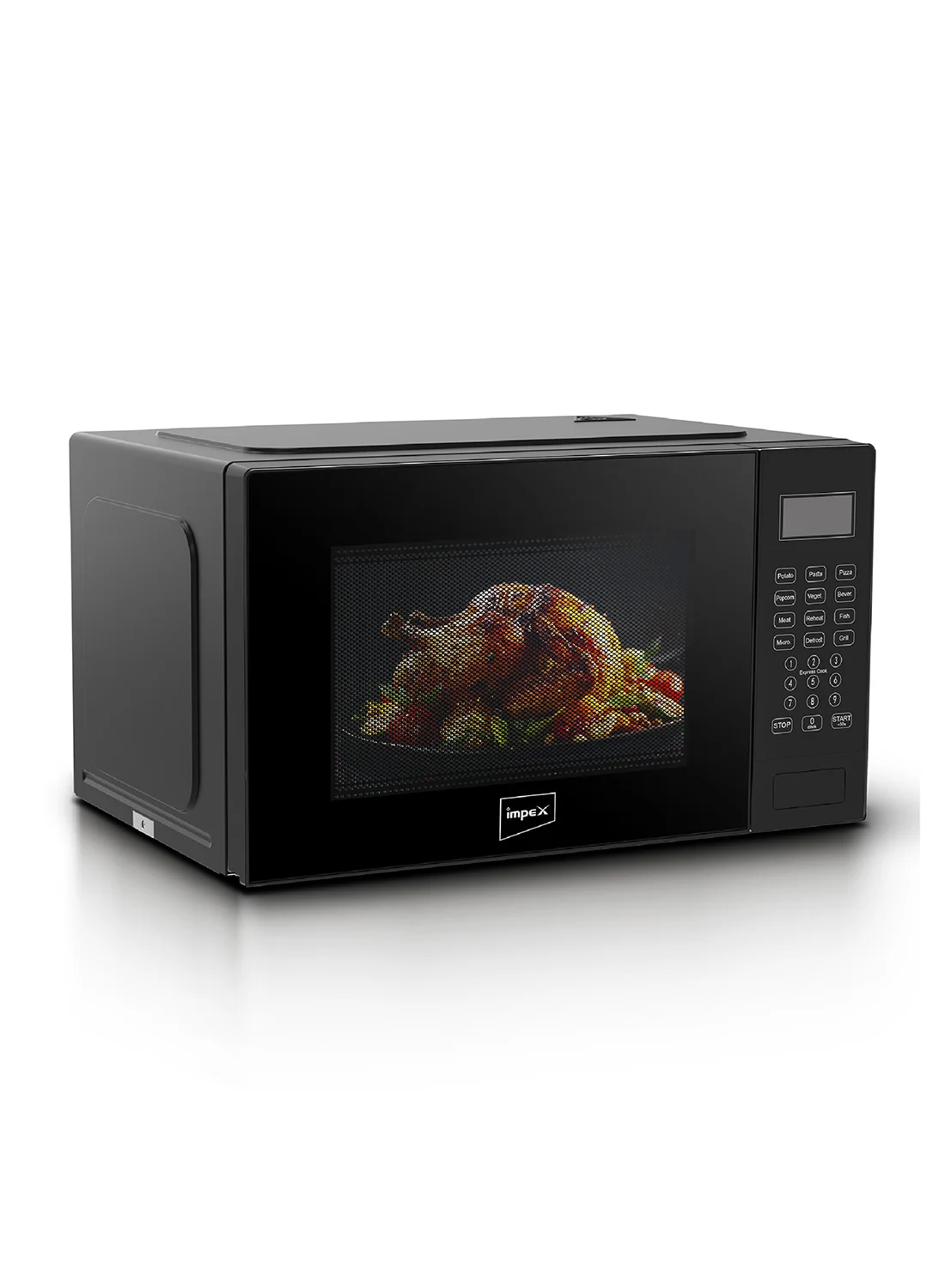 Impex Digital Grill Microwave Oven with 9 Preset Menus and 1000W Grill Power (Black, 25 L) o0lqz