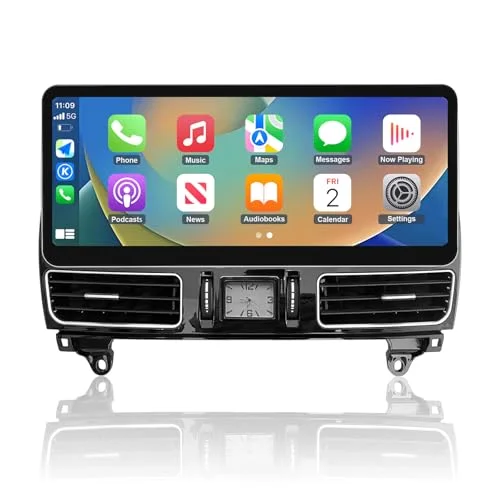 NINETOM Ultra-Narrow Touchscreen Wireless CarPlay Android Auto Receiver for ML GL W166 X166 (12.3-inch) dxj16