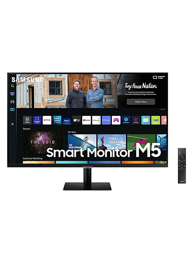 Ultra-HD 27-inch Smart Monitor FHD Flat Display with Integrated Speakers and Remote (Black, 27-inch) 0icrs