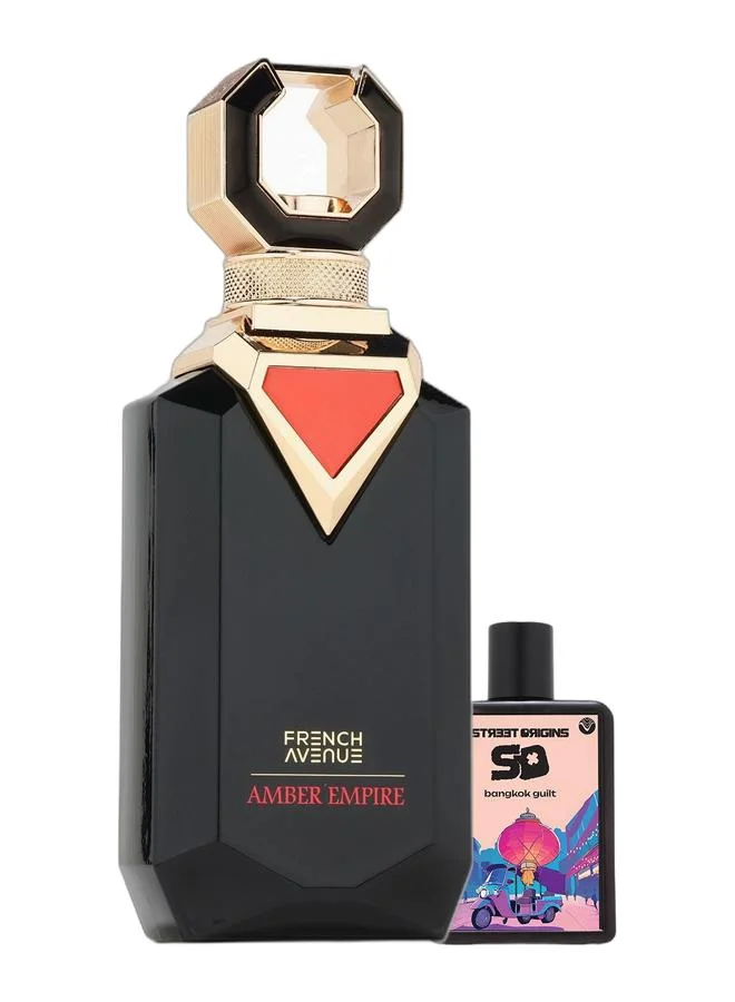 French Avenue Amber Empire Extrait For Men 100mL and Bangkok Guilt EDP For Women 75mL Fragrance Bundle wj5oa