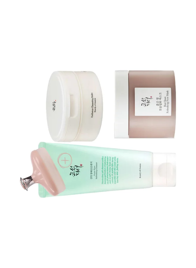 Beauty of Joseon Daily Cleansing Trio Set for Fresh Skin (Green Plum Cleansing Foam, Balm, and Pore Mask, 340 mL) m2pvz