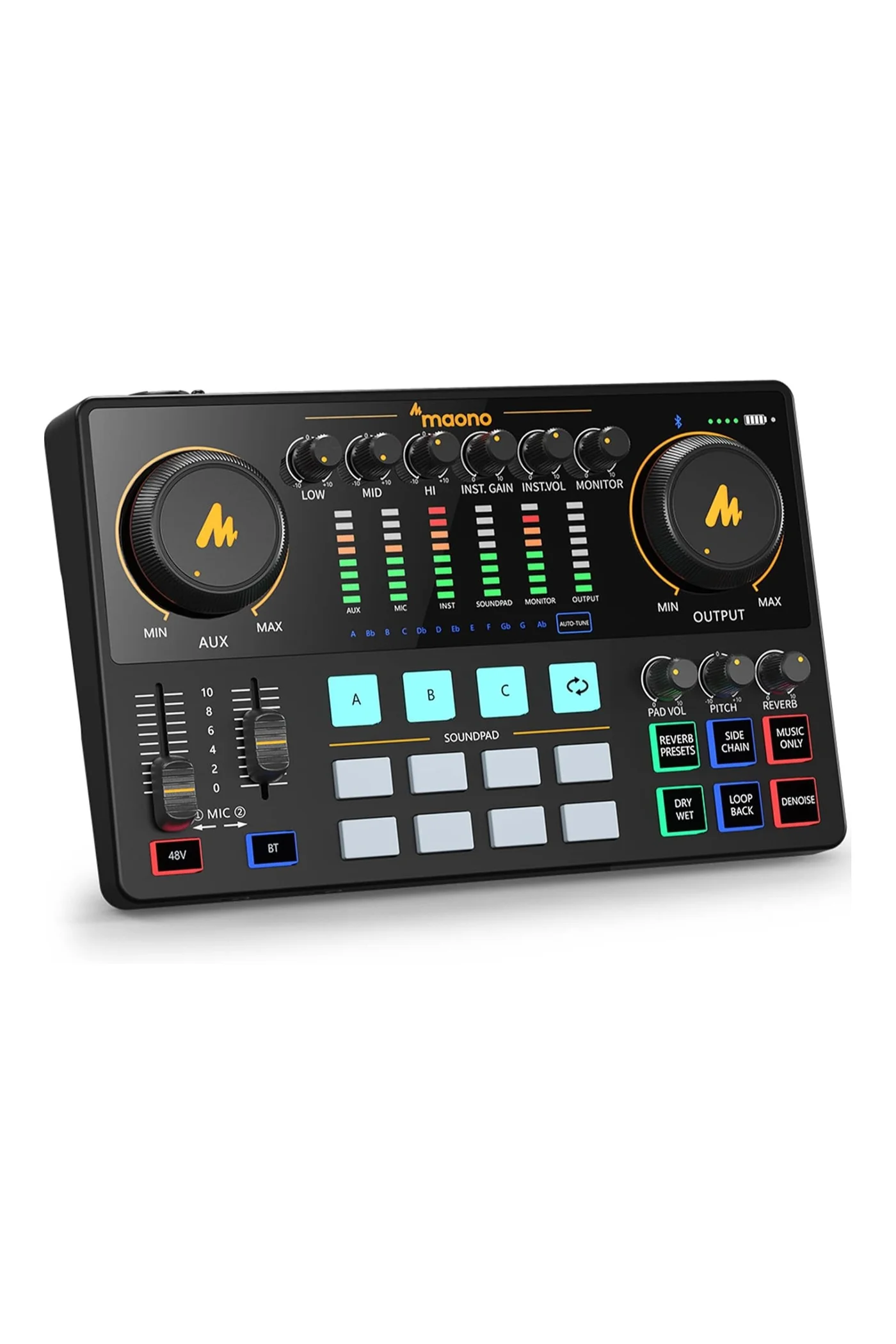 Premium 10-Channel Podcast Audio Interface Mixer with XLR and USB Connectivity for Professional Live Streaming and Recording j5tvj
