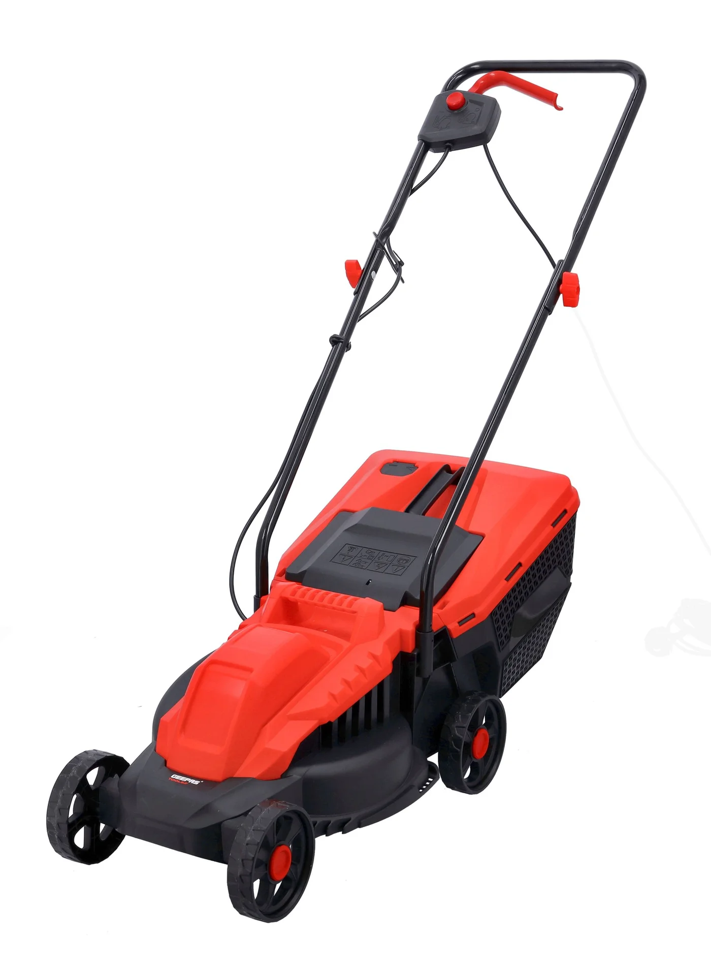 Geepas Corded Electric Lawn Mower with 330mm Cutting Width and 30L Grass Collection Box (3 Cutting Heights) eexfo