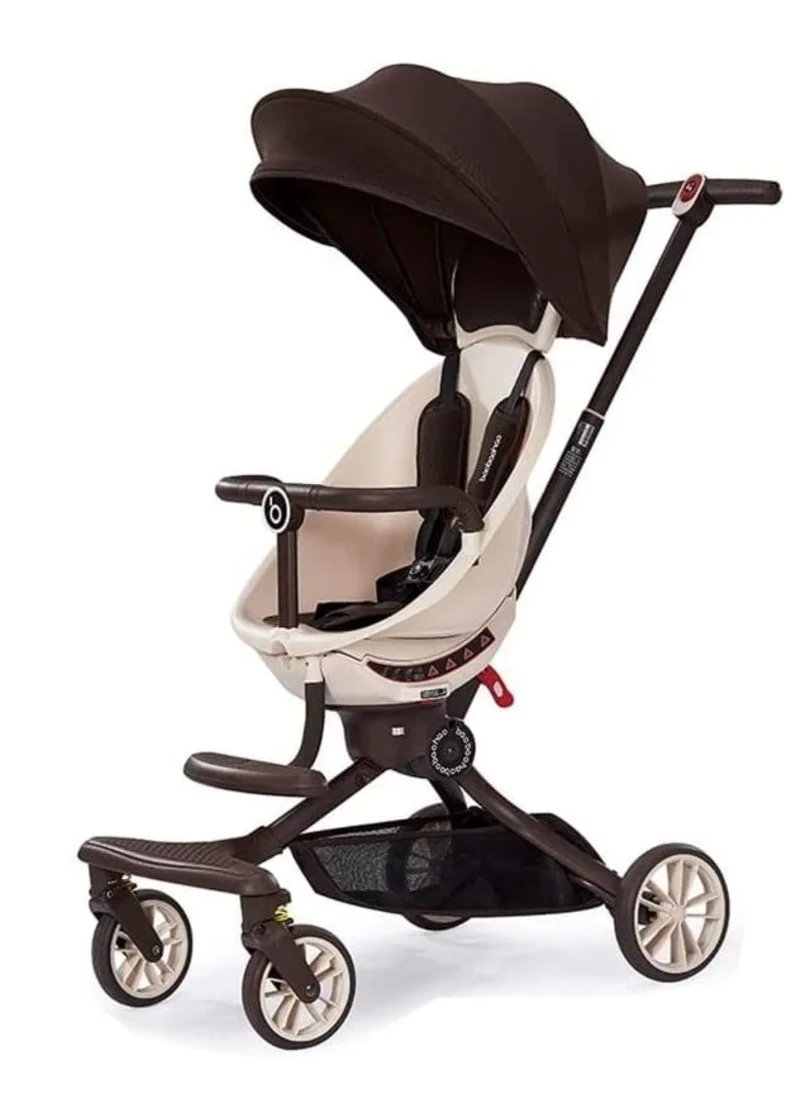 Baobaohao V18 Foldable Travel Stroller Lightweight Compact Pushchair for Infants and Toddlers (Caramel Milk Tea) mvtl5
