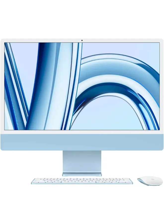 Premium Smart All-in-One Desktop Computer 24 Inch Display 8GB RAM 256GB SSD 8-Core CPU 10-Core GPU (Blue) rpgr7