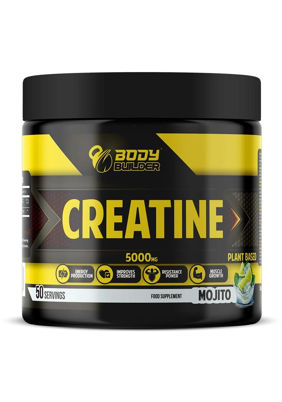 Body Builder Creatine Monohydrate Powder (Mojito Flavor, 300g, 50 Servings) ak5fj