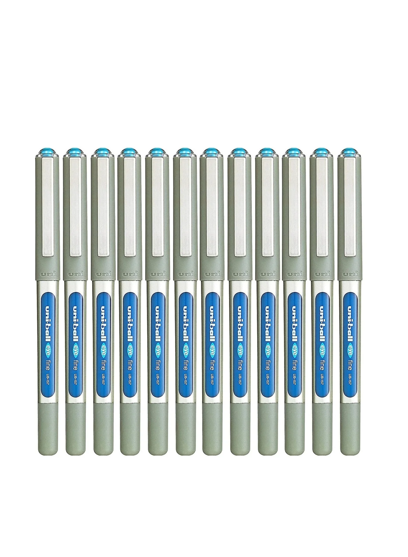 Premium Rollerball Pen Set Fine Tip 0.7mm Light Blue Ink (12-Piece Pack) c8fmh