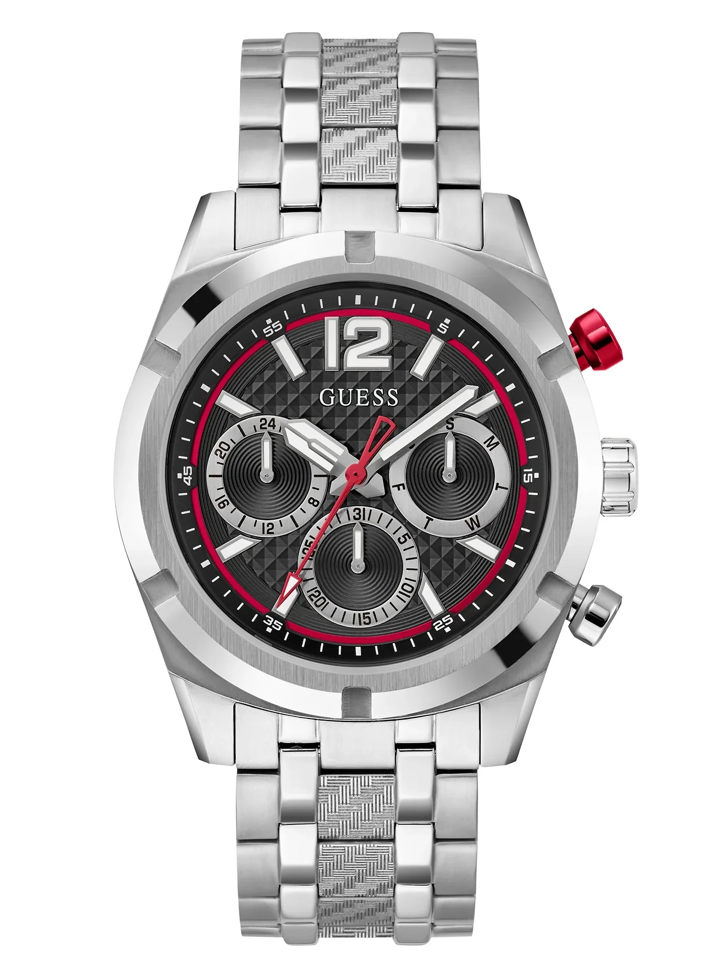 Premium Mens Multi-function Analog Watch Stainless Steel Silver Tone (One Size) m779a