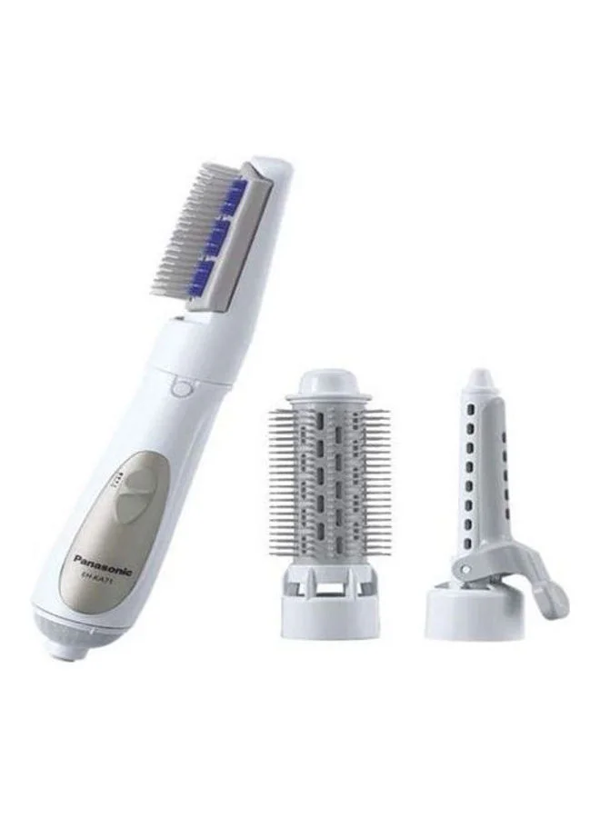 Premium Hair Styler Blow Brush with 3 Attachments (White, 1 Set) z0w08