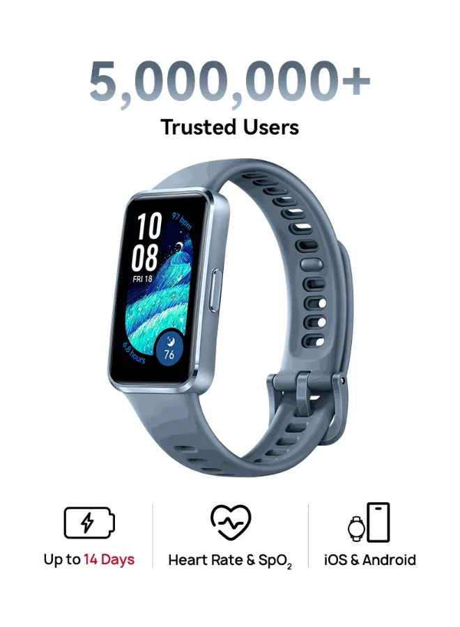 Smart Band 10 Smartwatch Aluminum Alloy Case Pro-Level Fitness Tracker (Blue, 43.45 mm) 3mlqr