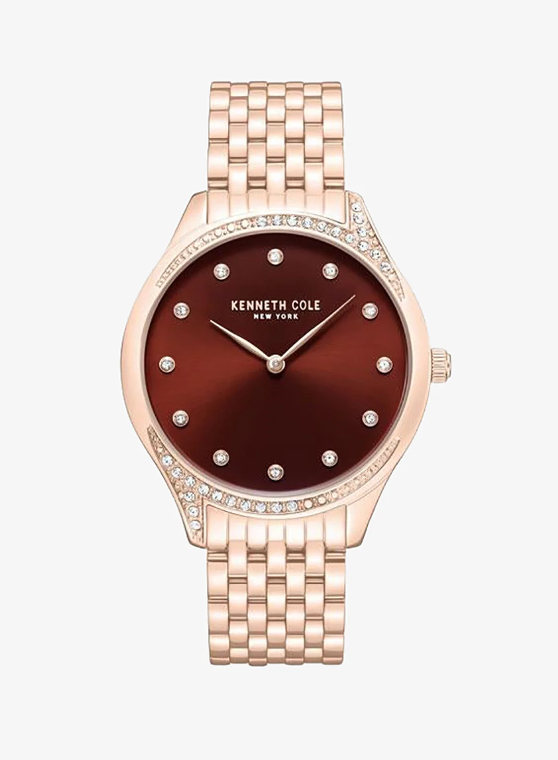 Chelsea Women's Analog Quartz Watch with Burgundy Dial and Rose Gold Stainless Steel Bracelet (36mm) ei8qq