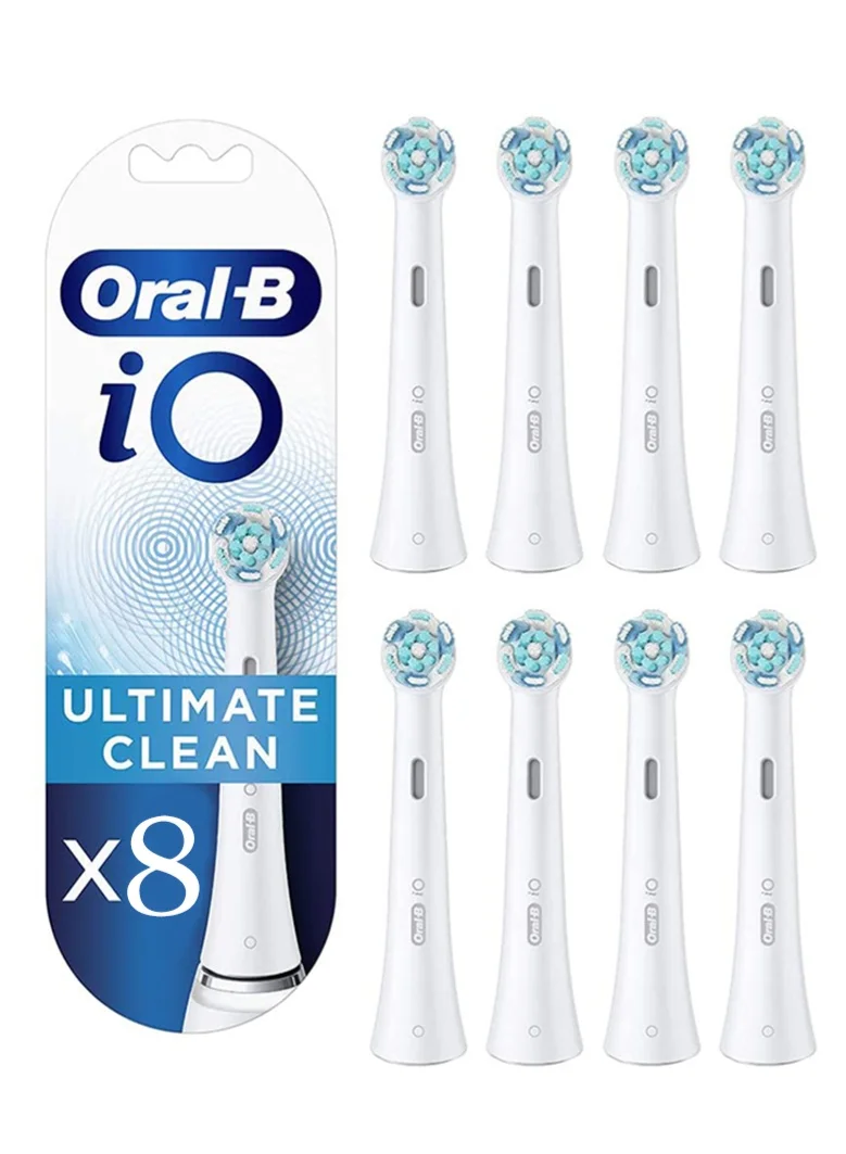 Premium Electric Toothbrush Replacement Heads Ultimate Clean Bristle Technology (White, 8 Count) 5mkly
