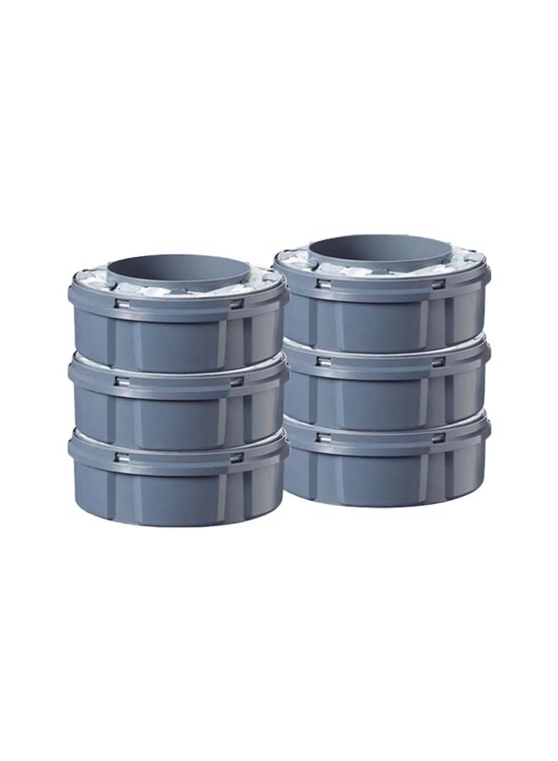 Universal Diaper Disposal Refill Cassettes for Nursery Waste Bins (6-Pack, Compatible with Twist and Click Systems) 52fvr