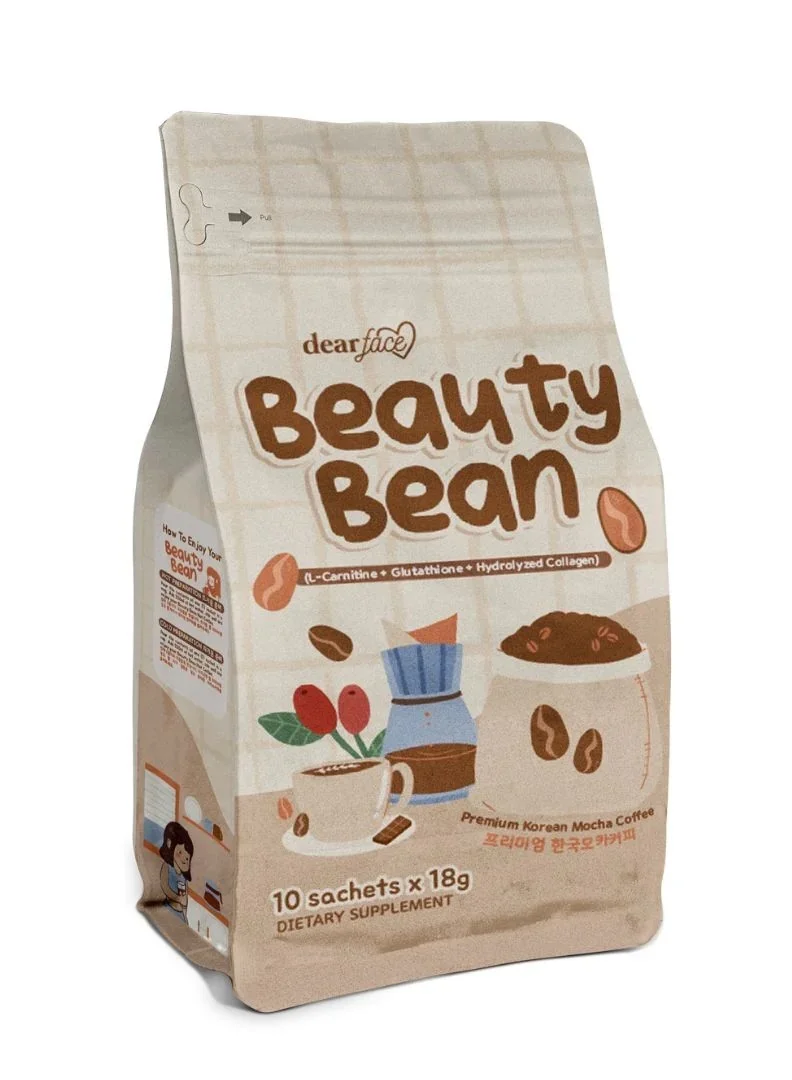Beauty Bean Korean Mocha Coffee Blend with Collagen and Probiotics (10 Sachets x 18g) m6rtj