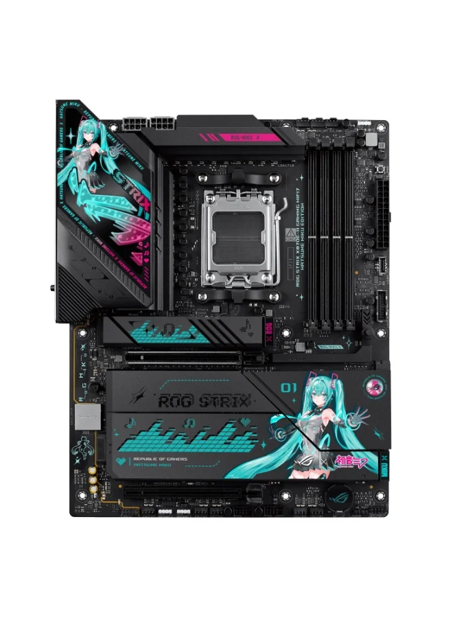 Premium Gaming ATX Motherboard AM5 Socket with WiFi 7 and PCIe 5.0 Support (Blue, ATX) eokmx