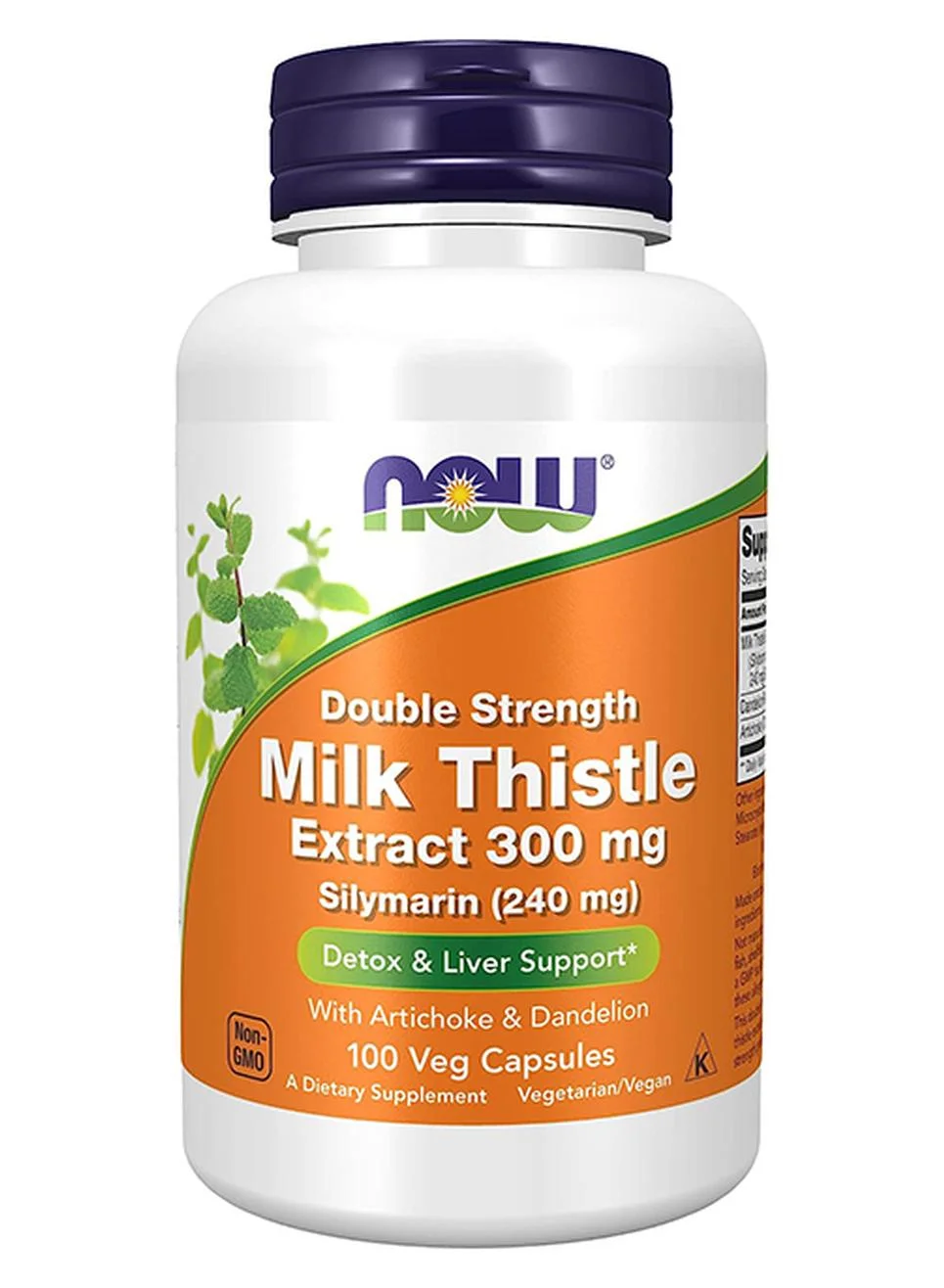 Premium Silymarin Milk Thistle Extract (300mg, 100 Veg Capsules) Liver Support Supplement for Adults hp4ie
