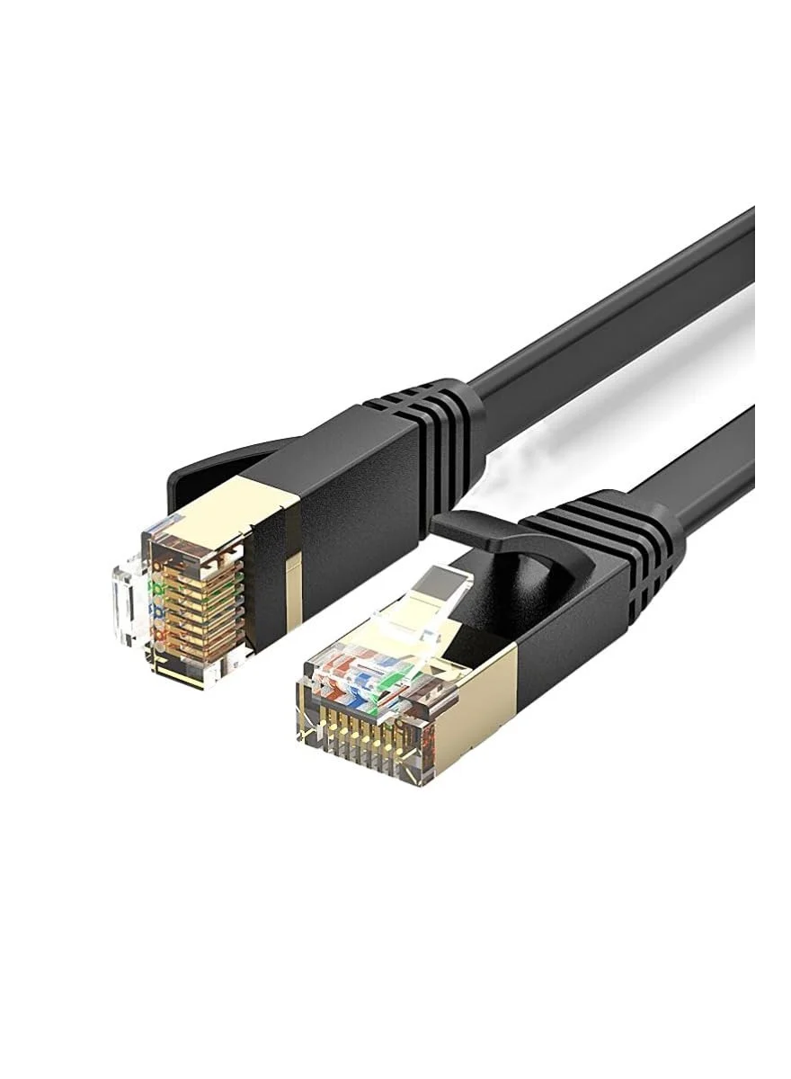 XICEN Cat 7 Ethernet Cable High Speed Gigabit Flat LAN Network Cord with Gold Plated RJ45 Connectors (30m) 161cg