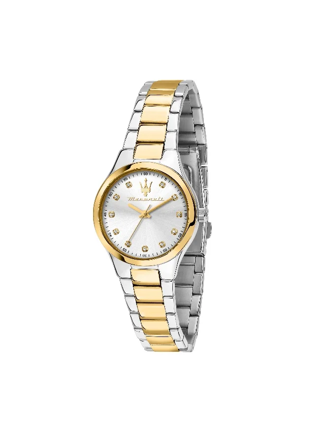 Premium Analog Quartz Women's Watch Stainless Steel Elegant Wristwatch (Silver, One Size) f0u7p