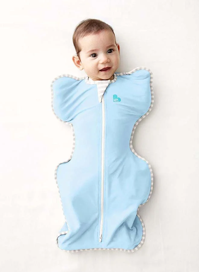 Love To Dream Swaddle UP LITE Baby Sleep Sack (Light Blue, Newborn) 0.2 TOG Cotton Sleeping Bag for Infants 8hrzo