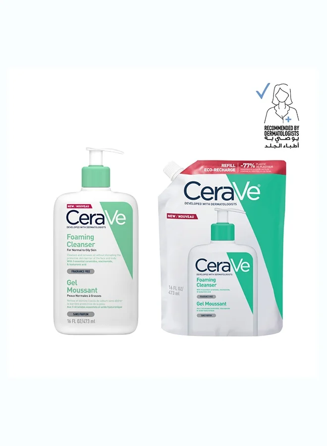 Premium Foaming Facial Cleanser for Normal to Oily Skin (946 mL Total, 2 Pack) q8gvm