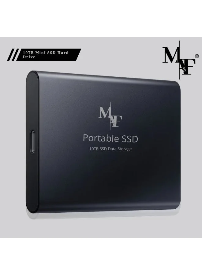 M.A&F's Portable External SSD 10TB High-Speed Data Storage Drive (USB 3.1 to Type-C, Compact Design for PC and Mac) dyf66