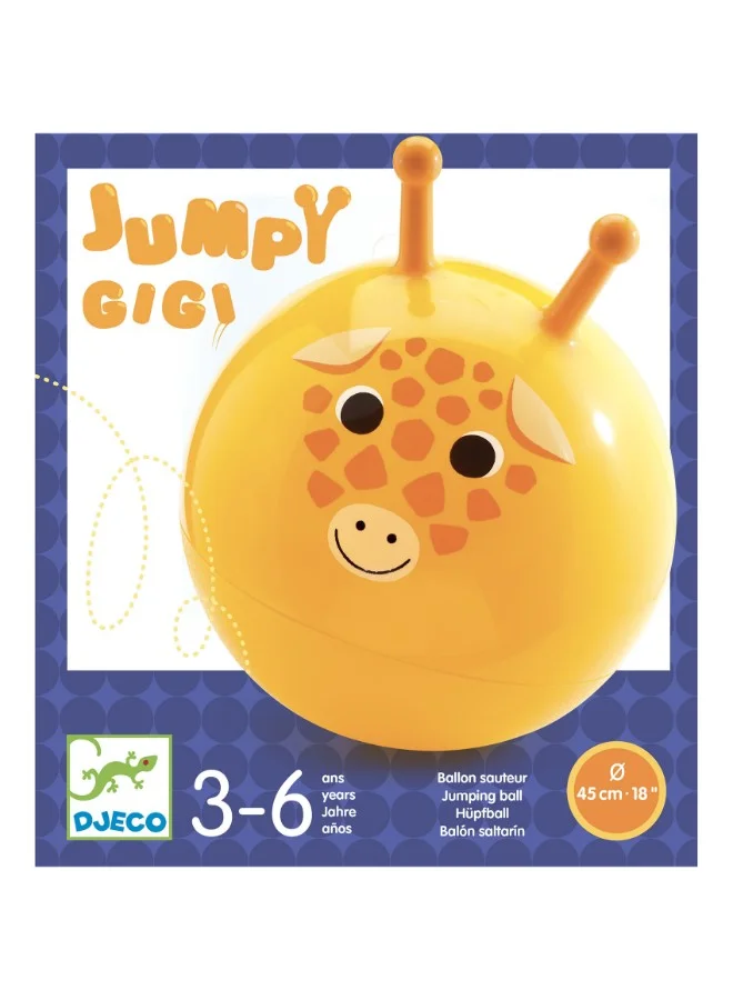 DJECO Hopper Ball Inflatable Bouncing Toy for Kids Durable PVC Material (45 cm) etdkv