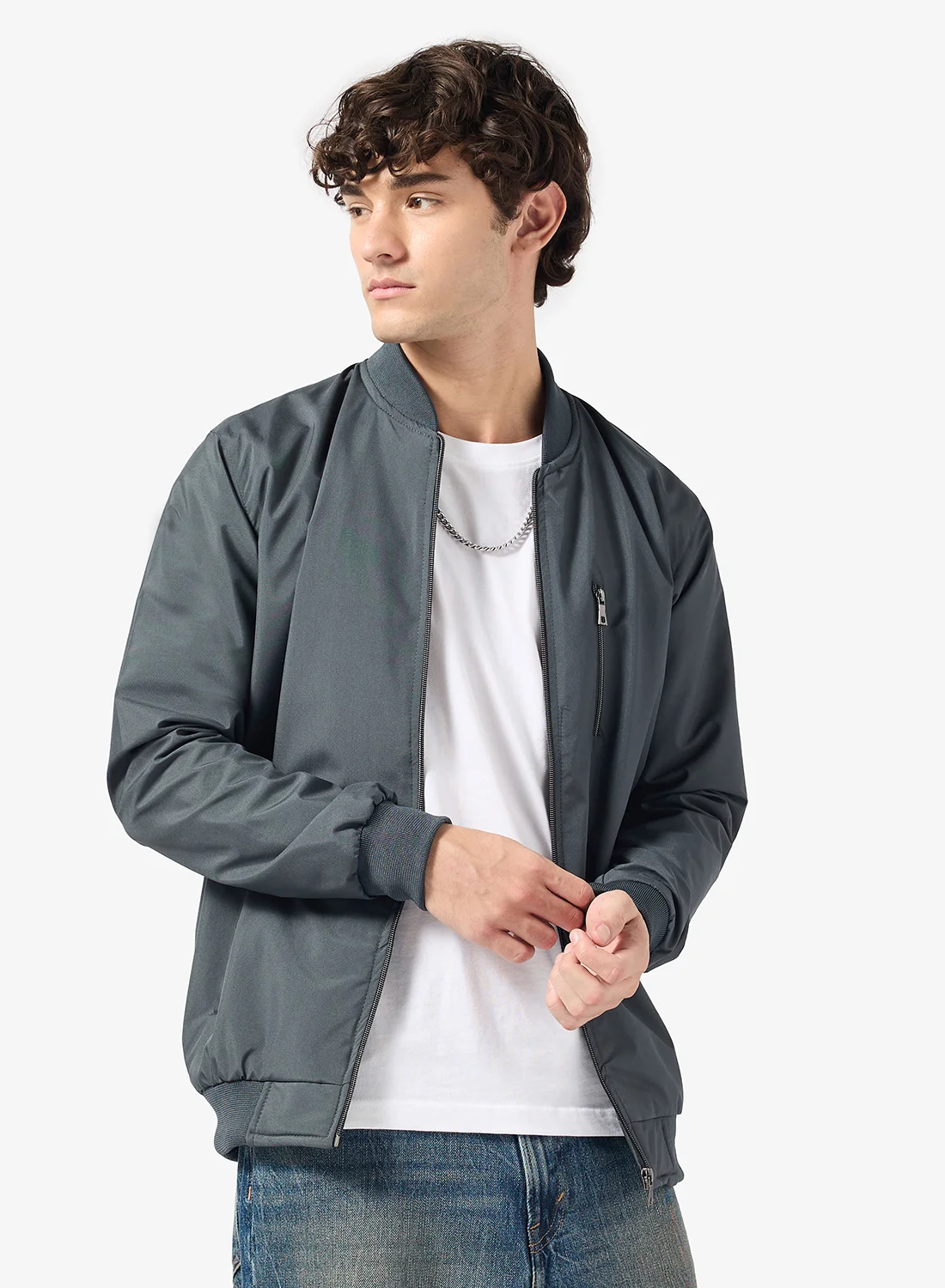 Seventy Five Casual Zip Through Bomber Jacket Premium Lightweight Outerwear for Men lvt6f