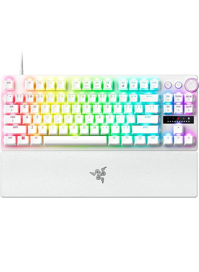 Premium Esports Mechanical Gaming Keyboard with Analog Optical Switches and Rapid Trigger (White, Tenkeyless) b6pmk