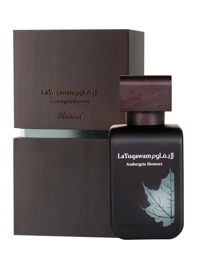 Rasasi La Yuqawam Ambergris Showers Eau De Parfum for Men (Premium Fragrance, 75 mL) 448n3