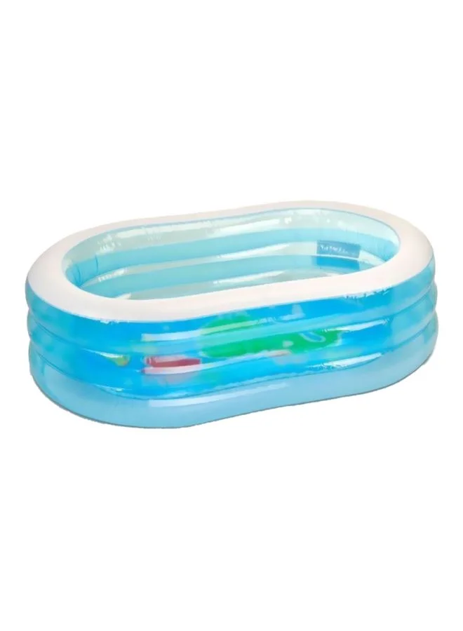Inflatable Whale Swimming Pool for Kids Durable Vinyl Outdoor Water Play Center (163x107x46 cm) sroyz