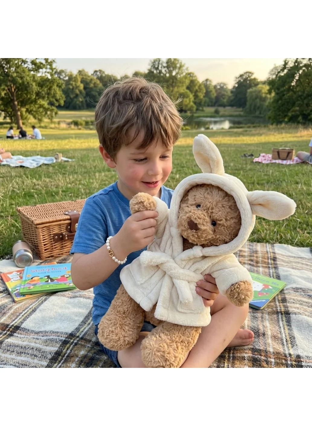 AFRIDIAN Plush Teddy Bear with Removable Bathrobe Soft Stuffed Animal Toy (Brown, 30 cm) kfwv4