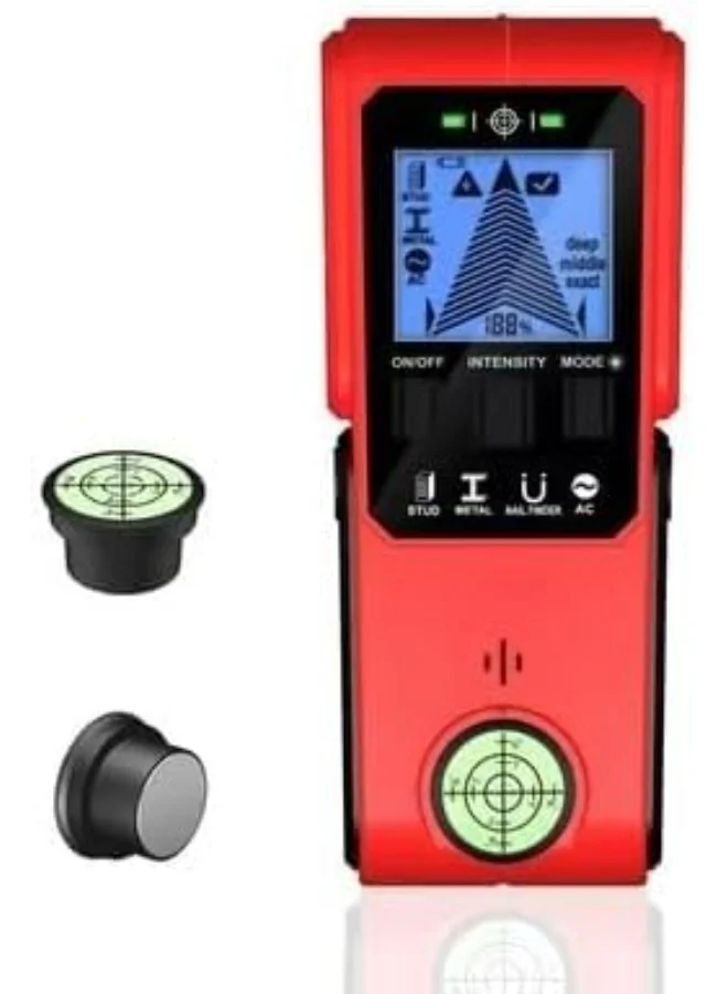 SYOSI 5-in-1 Multi-Functional Stud Finder Wall Scanner with HD LCD Display for Wood Metal and AC Wire Detection (Red) vthm1