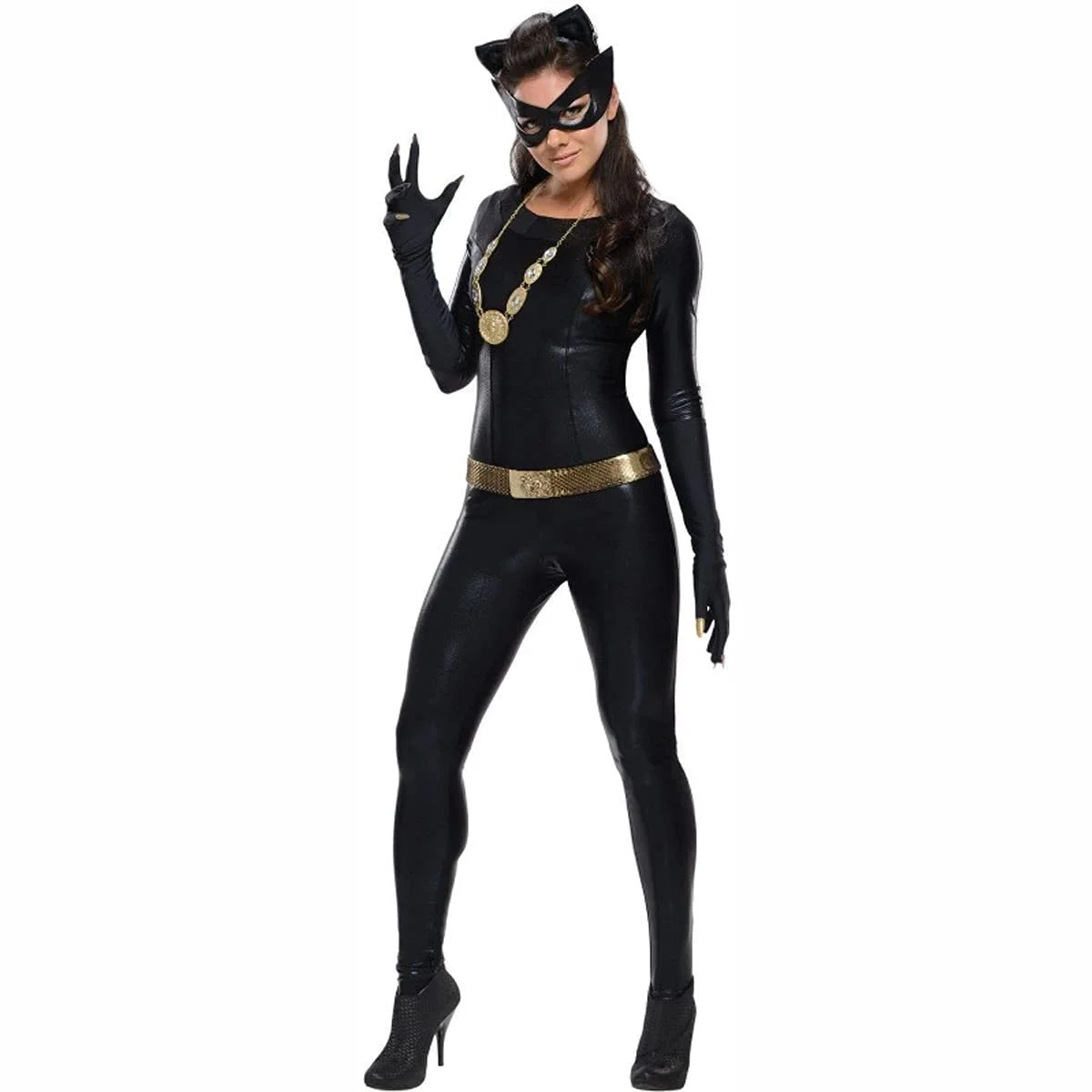 Classic 1966 Catwoman Cosplay Costume for Women Premium Character Outfit (Medium) f9d87
