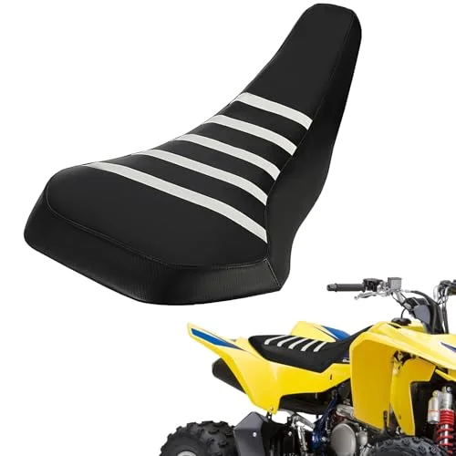 Wacece ATV Seat Cover Premium Waterproof Non-Slip Leather Protector for LTZ400 Quadsport (White) uhvxc