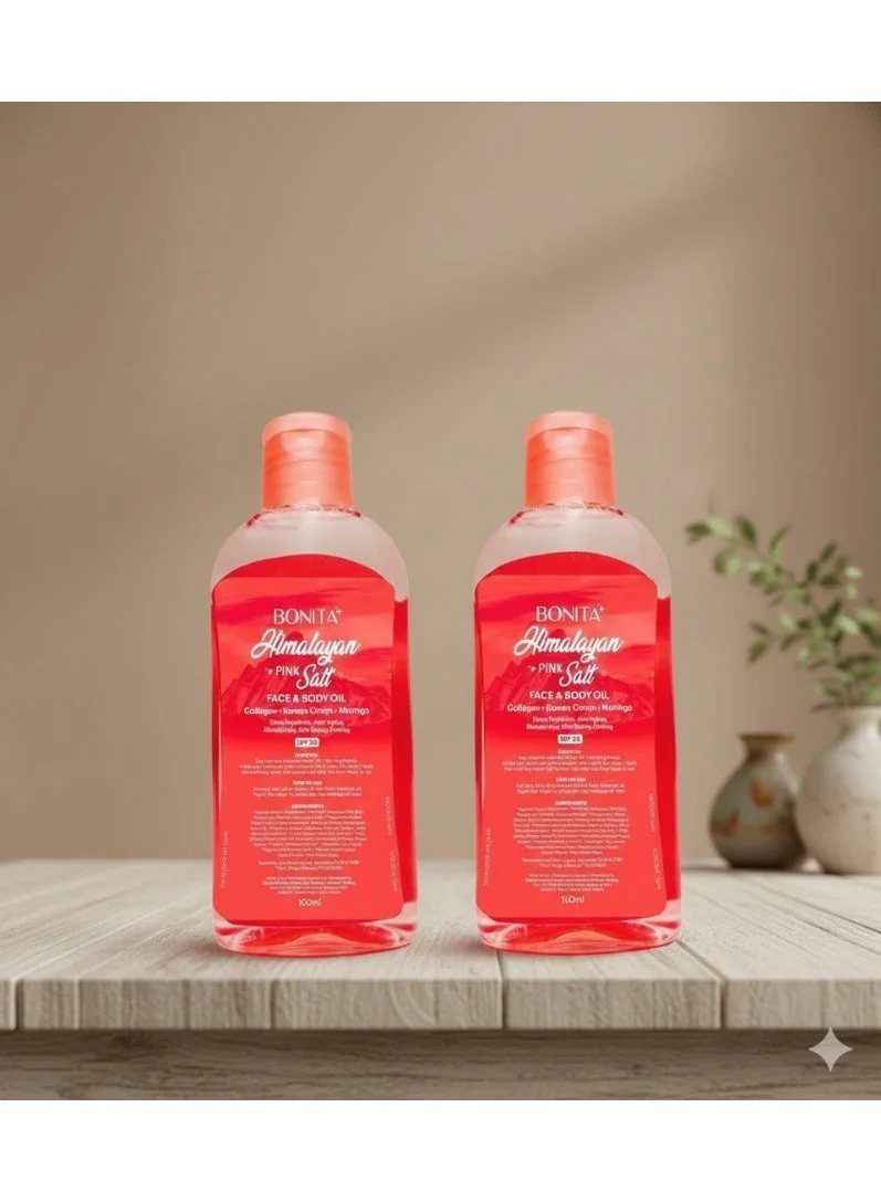 Bonita Himalayan Pink Salt Face and Body Oil Premium Nourishing Skincare (2 x 100 mL) h5kib