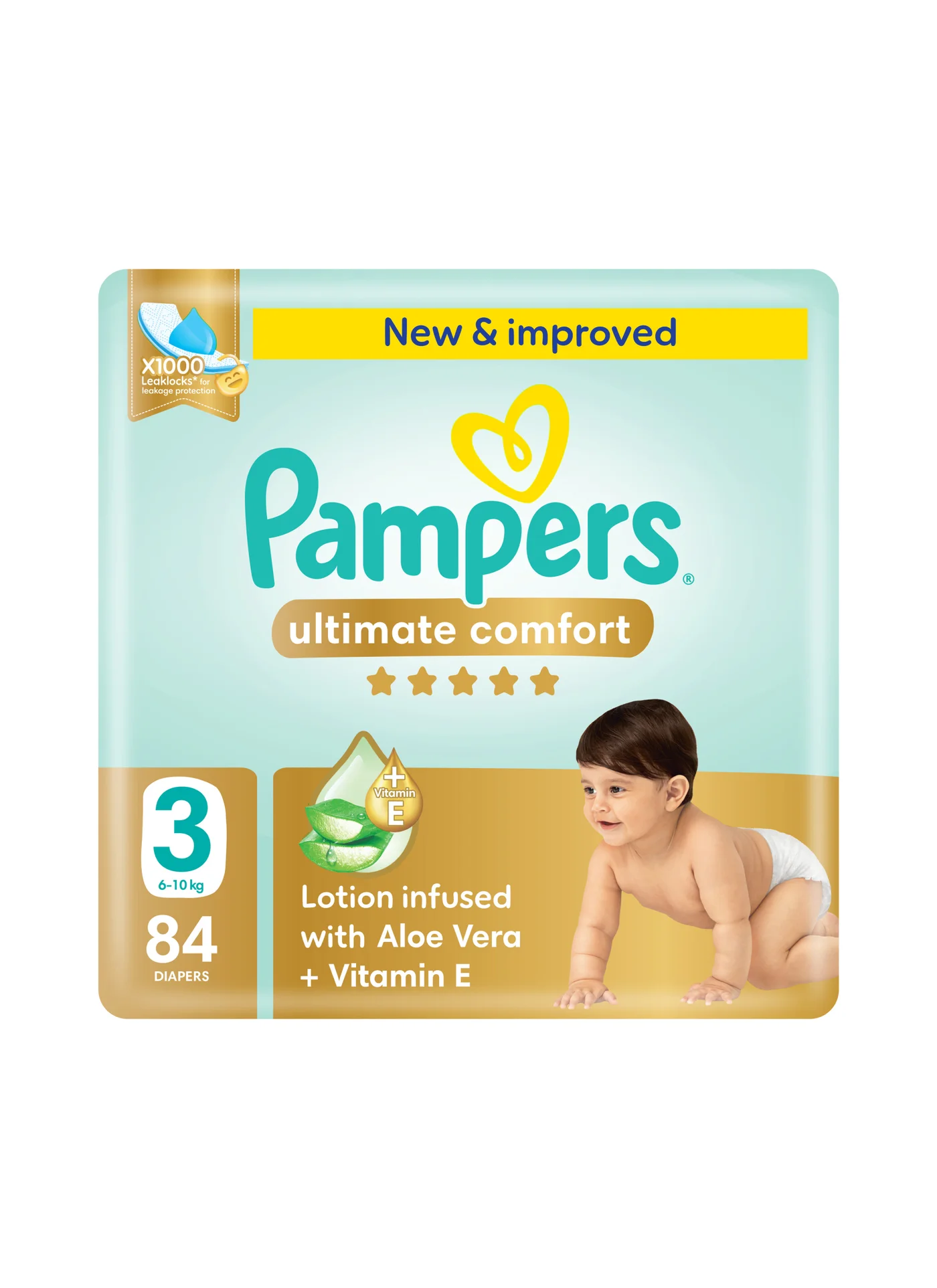 Premium Comfort Taped Diapers for Babies (Size 3, 6-10 kg, 84 Count) 0okkf