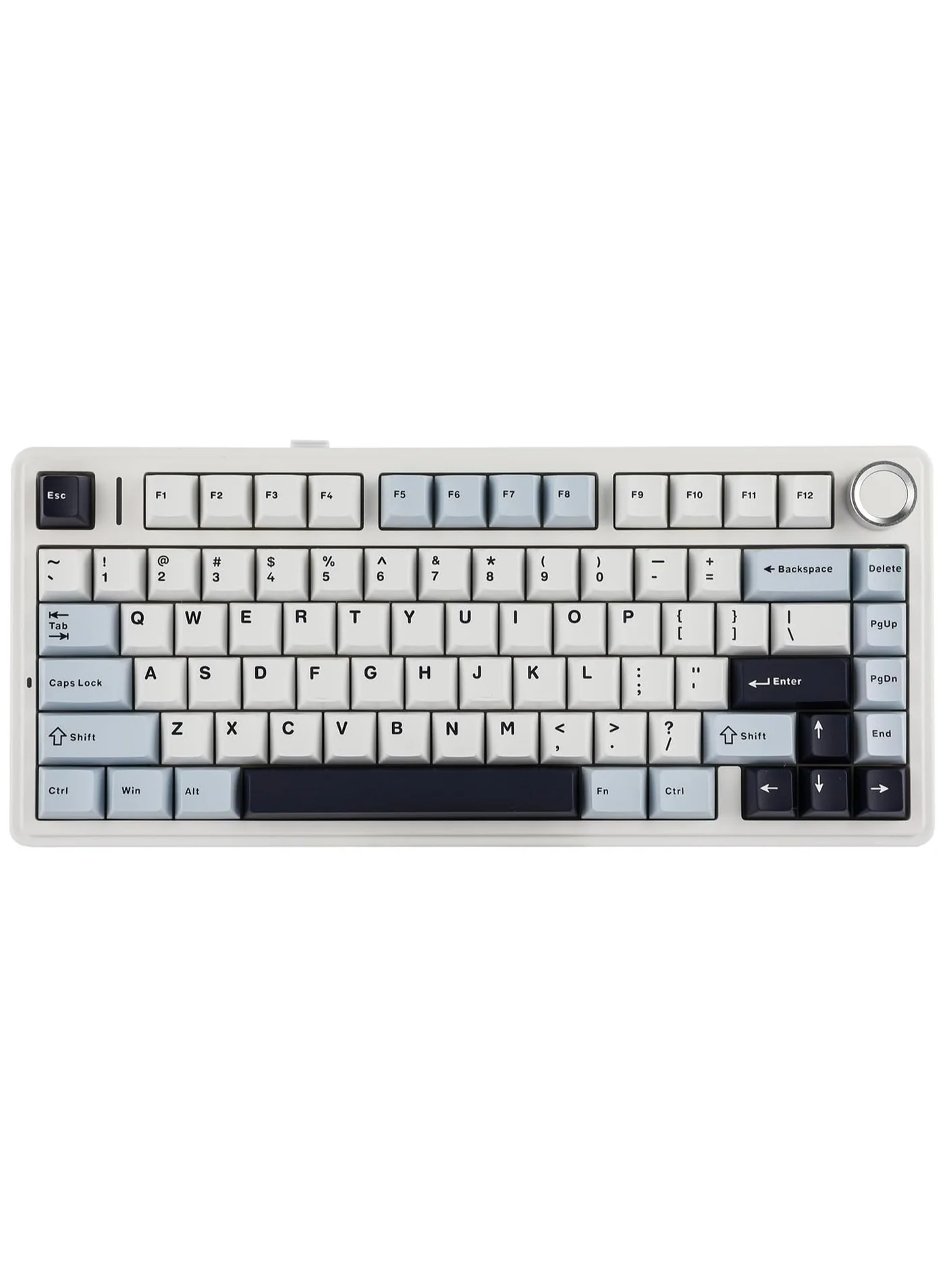 Premium Wireless Mechanical Gaming Keyboard 75% Compact Gasket Mount Tri-Mode RGB Backlit Hot-Swappable Switches for PC and Mac (Light Blue) 2s0q9