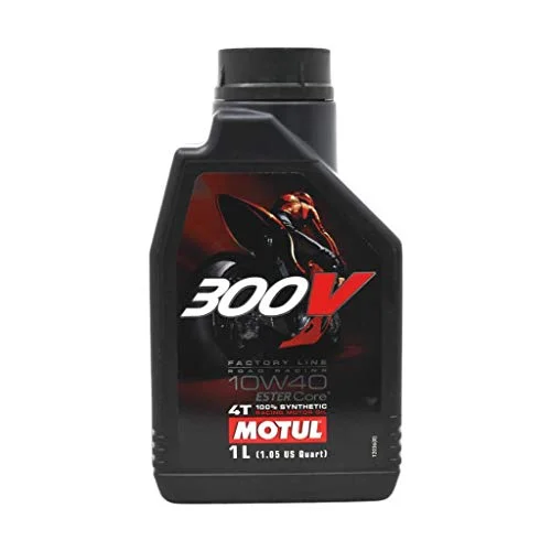 Motul 300V 4T Factory Line 10W-40 Synthetic Engine Oil Premium Performance (1 L) dpd7g