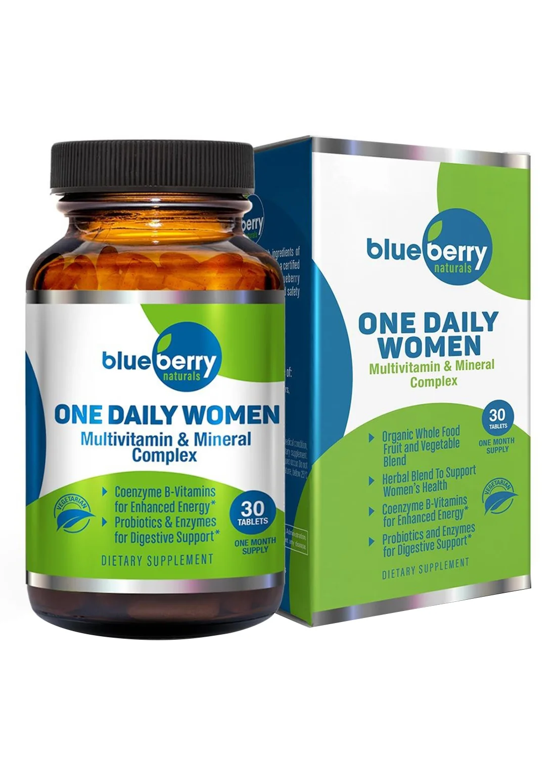 Blueberry Naturals Daily Multivitamin Tablets for Women (30 Tablets) jkgvm