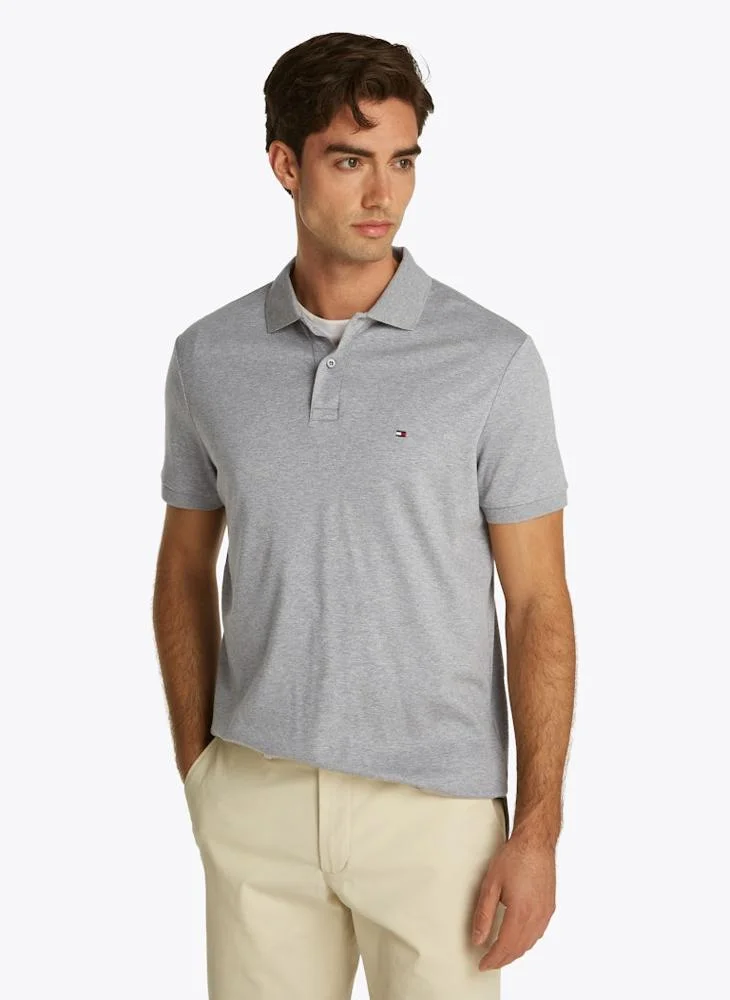 Premium Flag Embroidery Polo Shirt Regular Fit Casual Cotton Top for Men (Navy, Large) 117aw